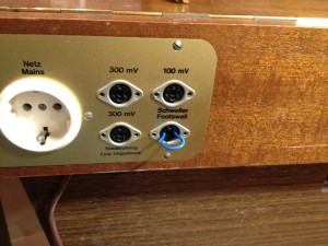 Connectors on the back side of the device